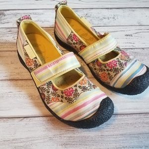 Keen Harvest Canvas Mary Jane Floral Stripe